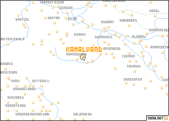 map of Kamālvand
