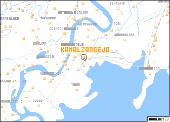 map of Kamāl Zangejo