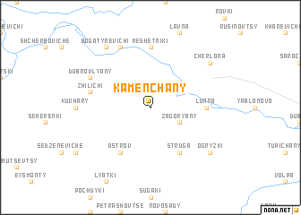 map of Kamenʼchany