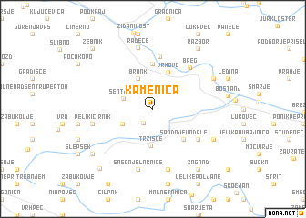 map of Kamenica