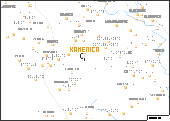 map of Kamenica