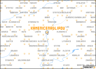 map of Kamenice nad Lipou
