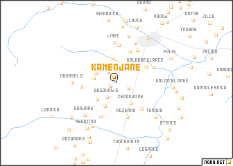 map of Kamenjane