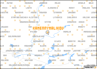 map of Kamenný Malíkov