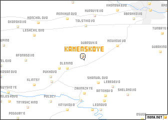 map of Kamenskoye