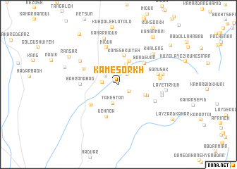 map of Kam-e Sorkh