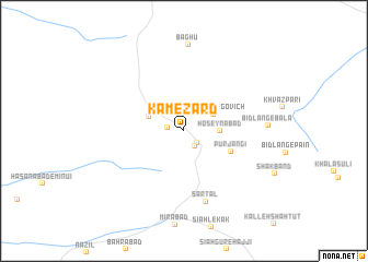 map of Kam-e Zard