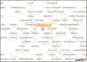 map of Kamienica