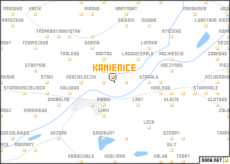 map of Kamienice