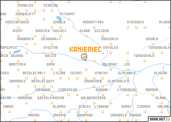 map of Kamieniec