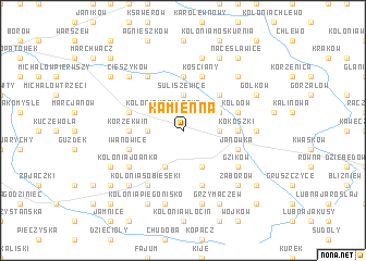 map of Kamienna