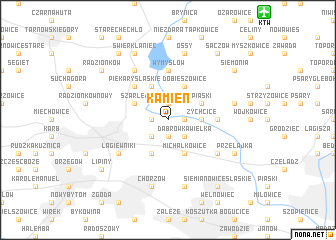 map of Kamień