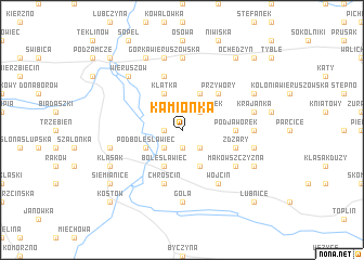 map of Kamionka