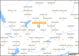 map of Kamionka