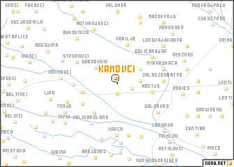 map of Kamovci