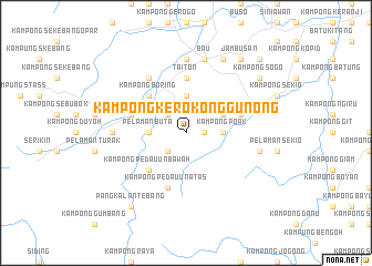 map of Kampong Kerokong Gunong