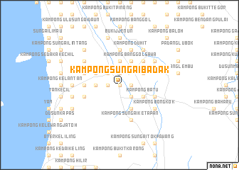 map of Kampong Sungai Badak