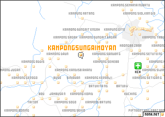map of Kampong Sungai Moyan