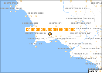 map of Kampong Sungai Sekawang