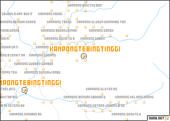 map of Kampong Tebing Tinggi