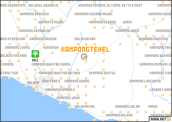 map of Kampong Tehel