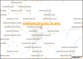 map of Kampung Gedung Lalang