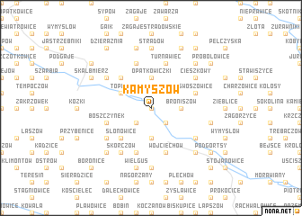 map of Kamyszów