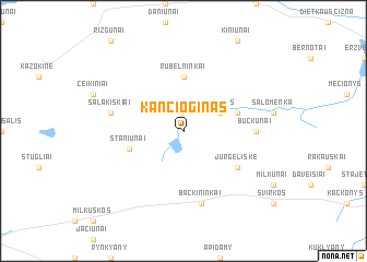 map of Kančioginas