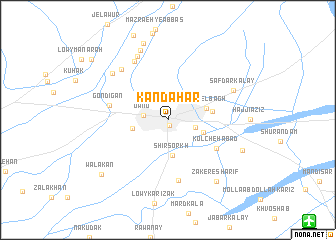 map of Kandahār