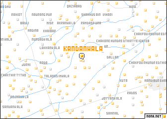 map of Kandānwāla