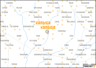 map of Kandiga