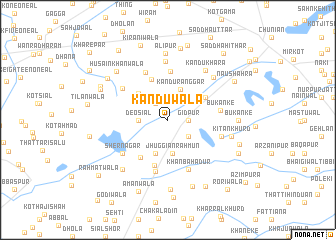 map of Kanduwāla