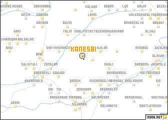 map of Kānesbī