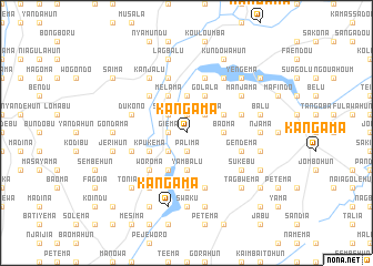 map of Kangama