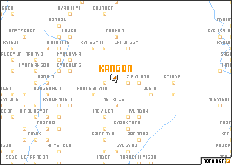 map of Kangon
