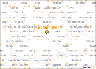 map of Kania Góra