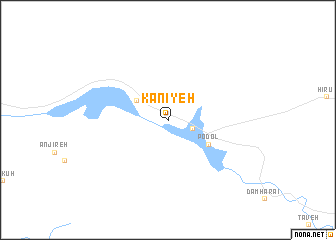 map of Kānīyeh