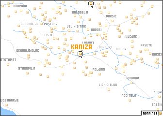 map of Kaniža