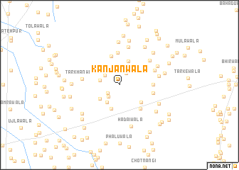 map of Kanjanwāla