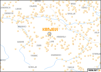 map of Kanjevi