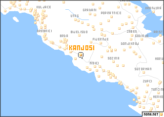 map of Kanjoši