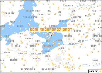 map of Kanl Shāh Bāba Ziārat