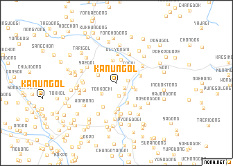 map of Kanŭn-gol