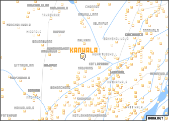 map of Kānwāla