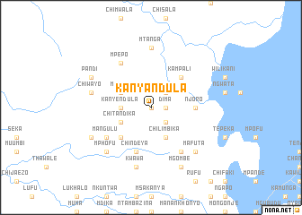 map of Kanyandula