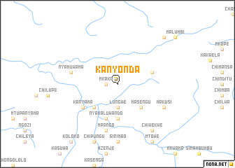 map of Kanyonda