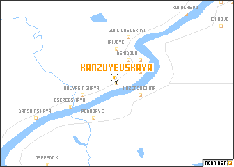 map of Kanzuyevskaya