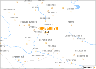 map of Kapeshnya