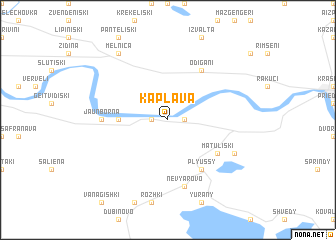 map of Kaplava