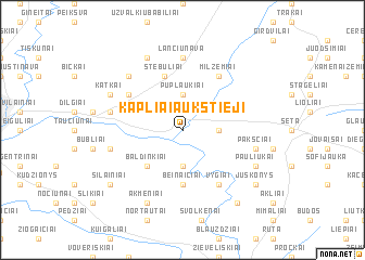 map of Kapliai Aukštieji